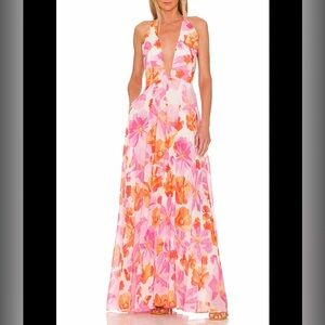 NEW Sau Lee Juliana Floral Wide Leg Jumpsuit Size 6